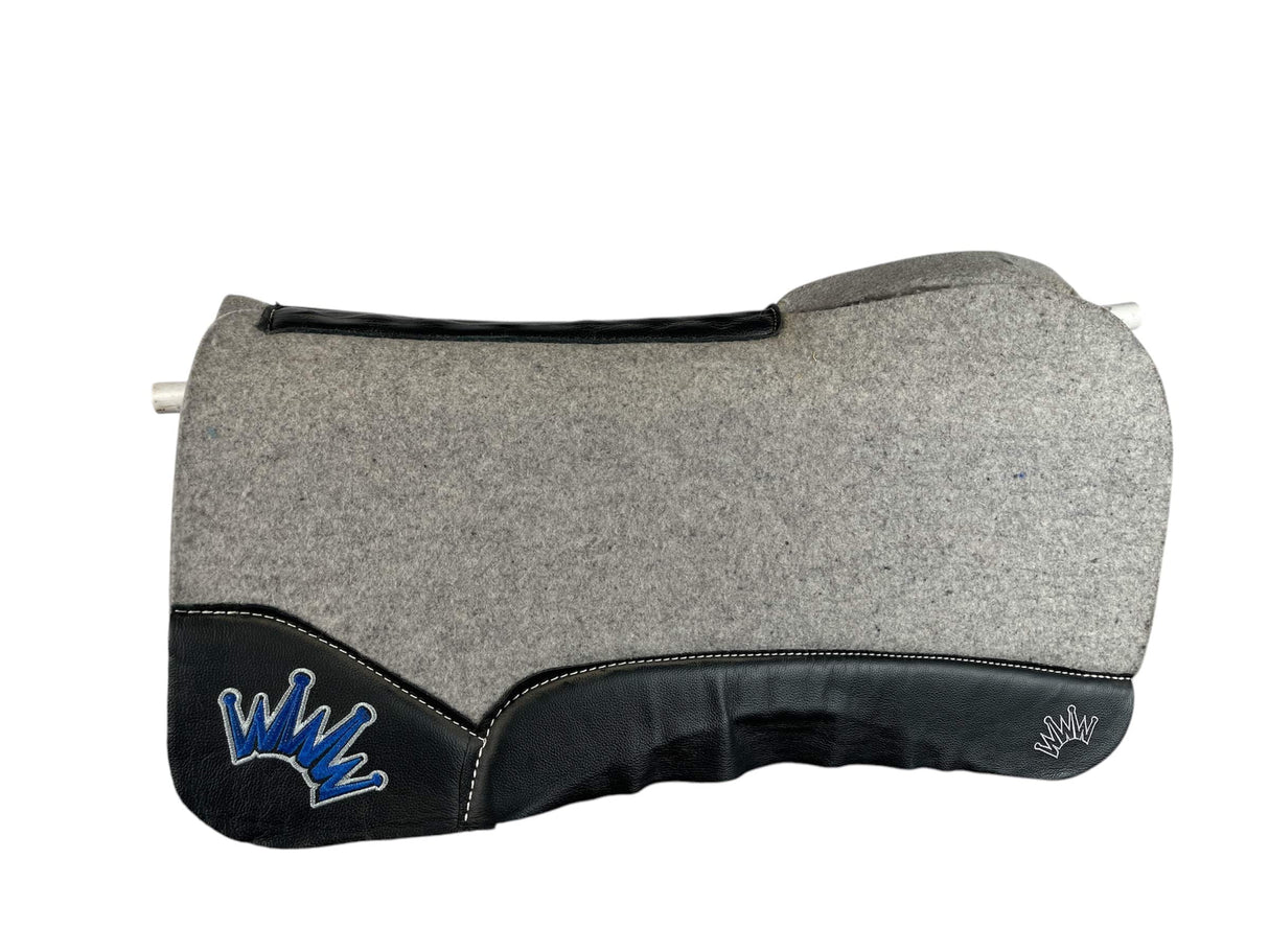 32x32 1.25" Kush Gray Wool Extended Open Wither Saddle Pad (#110460)