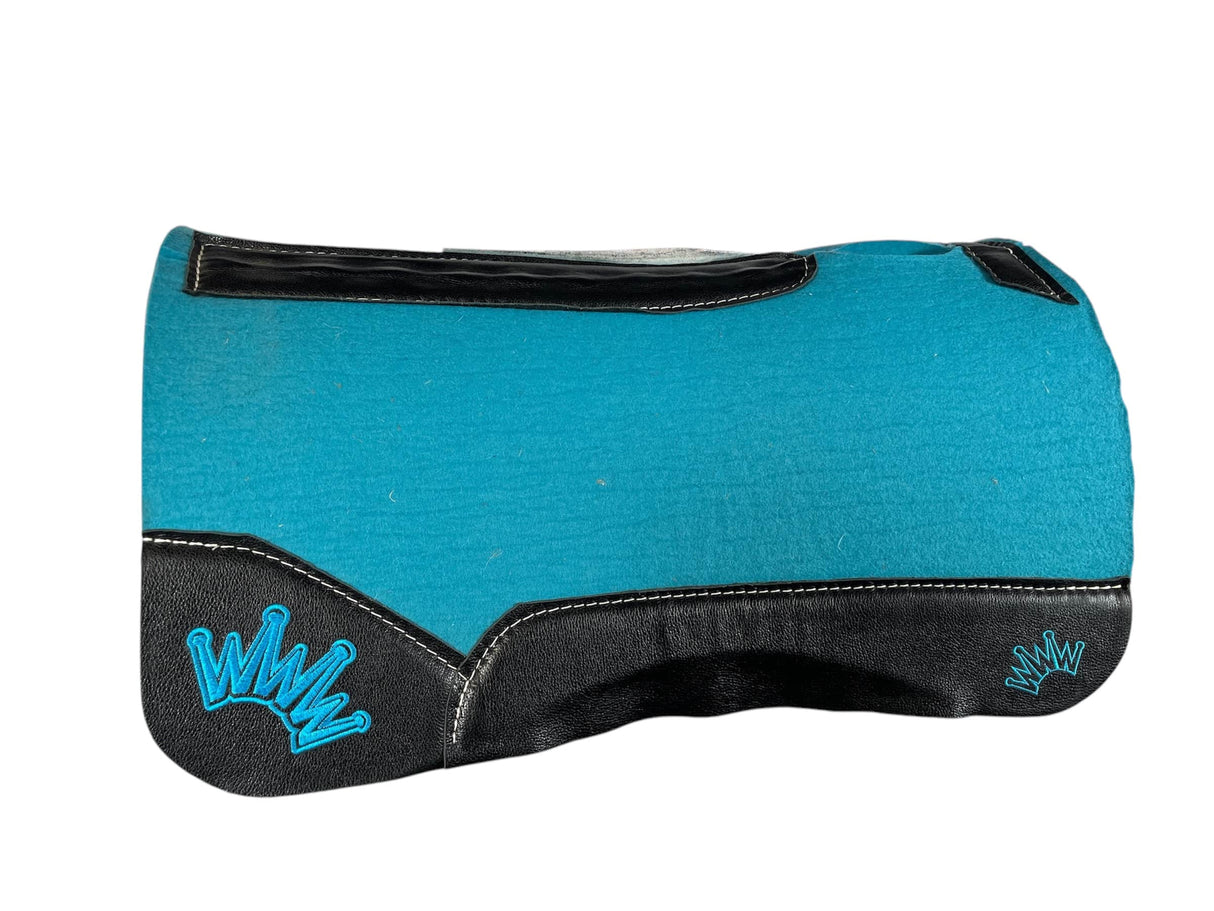 28x28 1" Kush Turquoise Wool Saddle Pad (#110476)