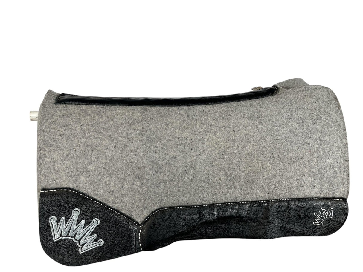 30x30 1.25" Kush Gray Wool Petite Open Wither Saddle Pad (#110482)