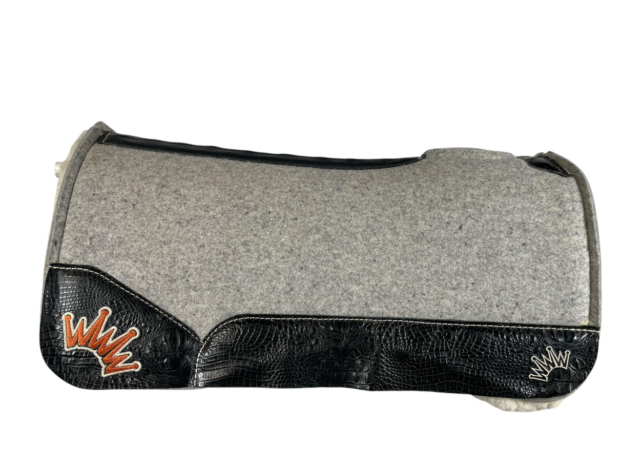 30x30 3/4" Gray Kush Fleece Saddle Pad (#110497)