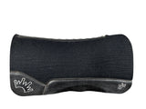 32x32 1.25" Kush Black Wool Petite Open Wither Saddle Pad (#110571)