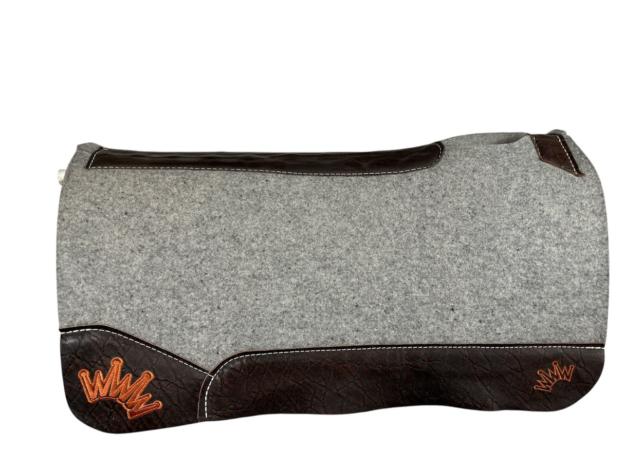 32x32 1" Kush Gray Wool Saddle Pad (#110573)