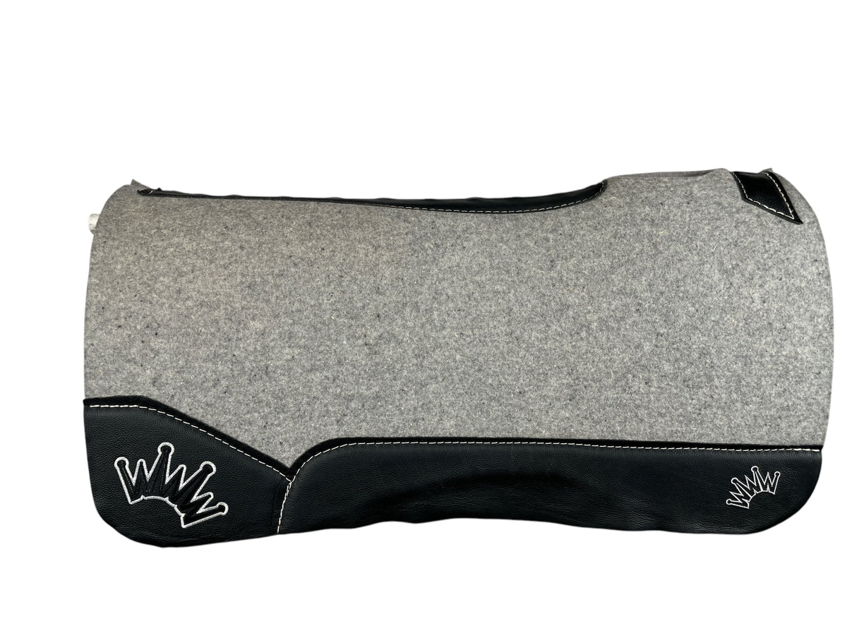 32x32 3/4" Kush Gray Wool Saddle Pad (#110543)