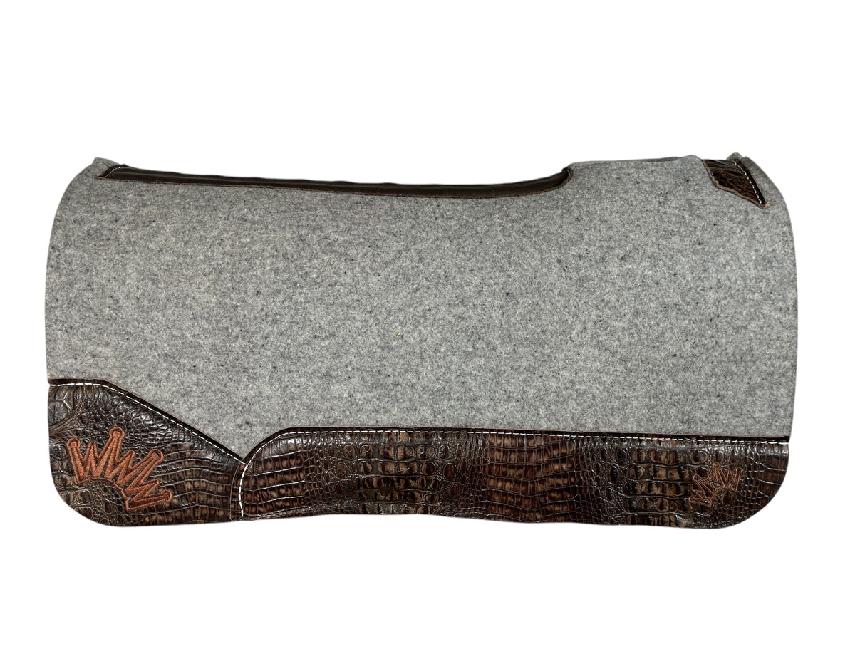 32x32 1" Kush Gray Wool Saddle Pad (#110578)