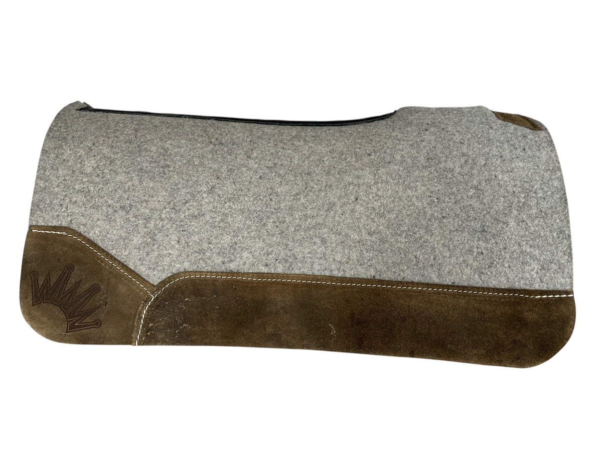 30x30 1.25" Kush Gray Wool Saddle Pad (#110586)
