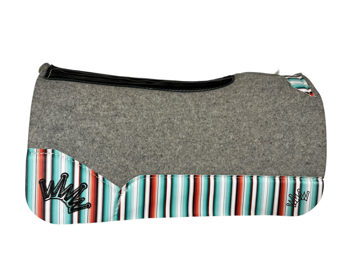 28x28 3/4" Kush Gray Wool Saddle Pad (#110670)