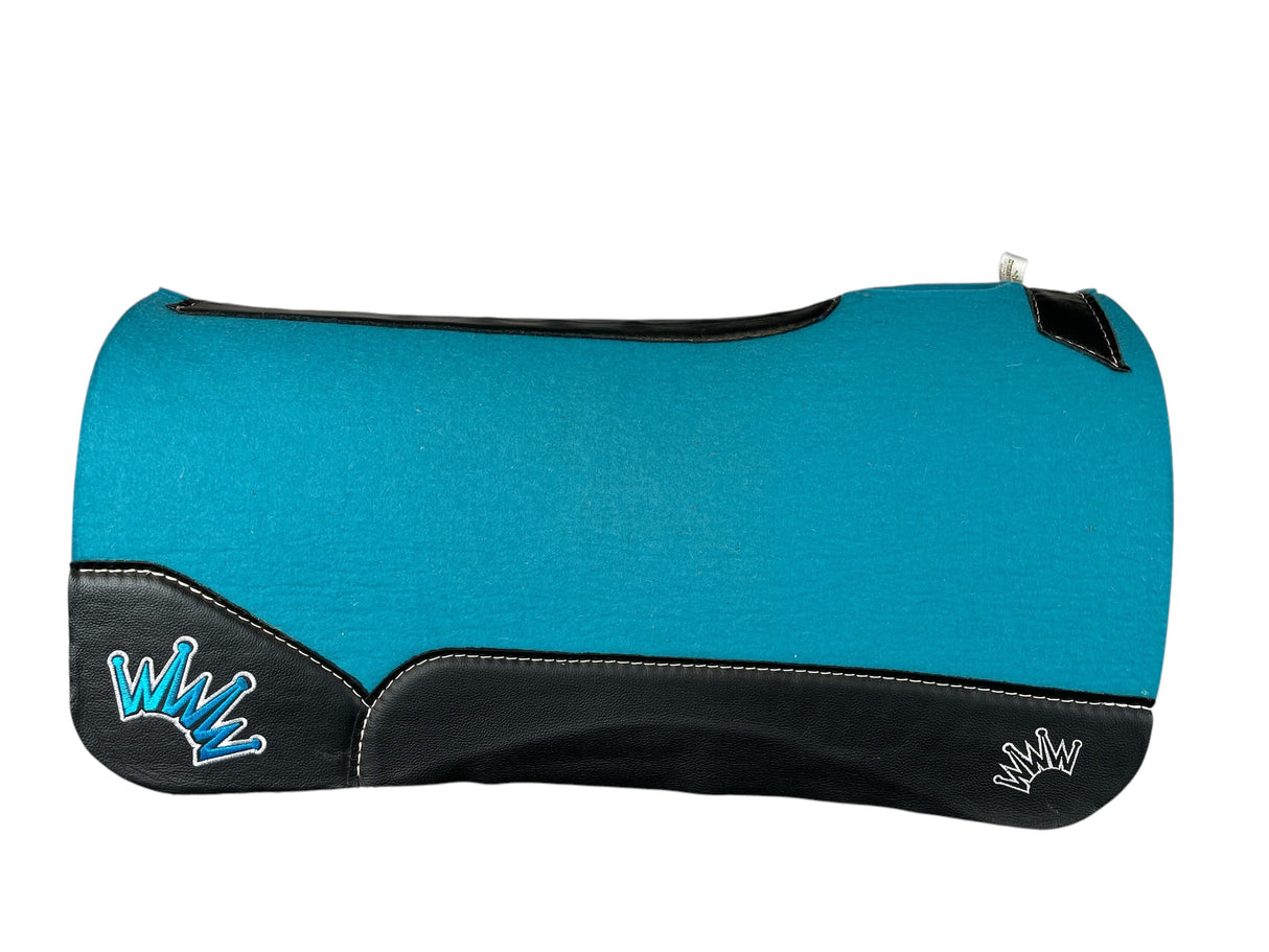 30x30 3/4" Kush Turquoise Wool Saddle Pad (#110684)