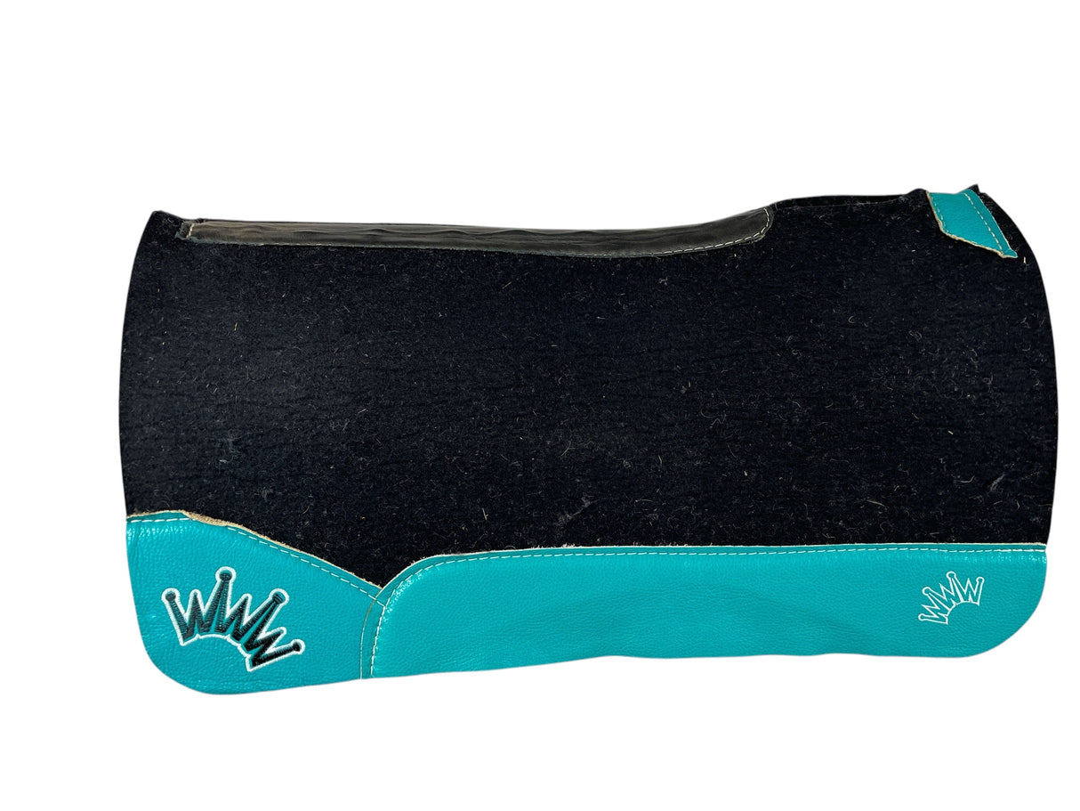 32x32 3/4" Kush Black Wool Saddle Pad (#110711)