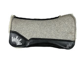 28x28 1" Gray Kush Fleece Petite Open Wither Saddle Pad (#110742)
