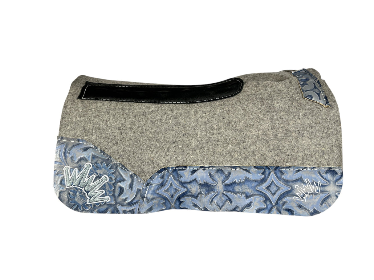 25x25 1" Kush Gray Wool PONY Saddle Pad (#110786)