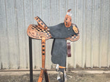 14" Barrel Saddle - Checkered