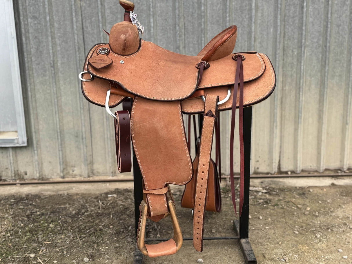 15" Rope Saddle - Roughout