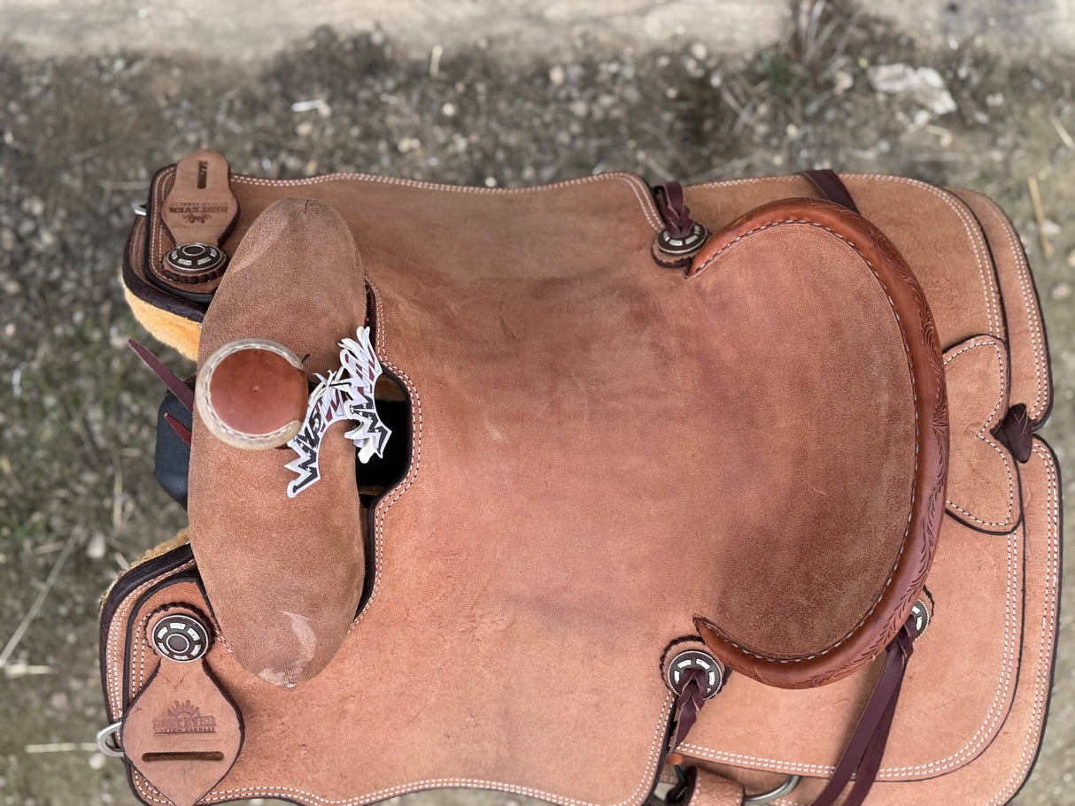 15" Rope Saddle - Roughout