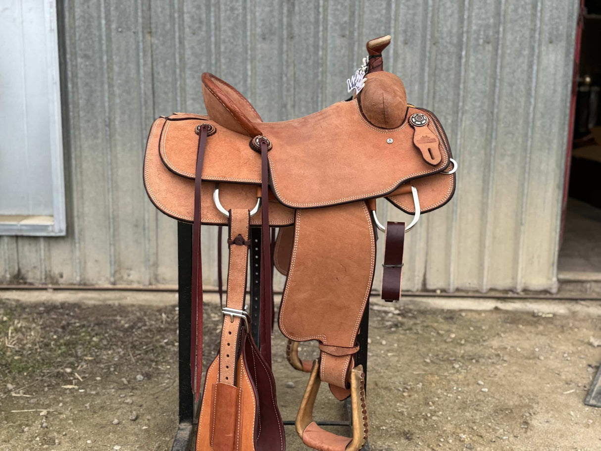 15" Rope Saddle - Roughout