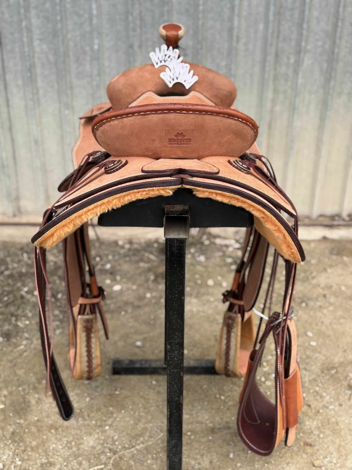 15" Rope Saddle - Roughout
