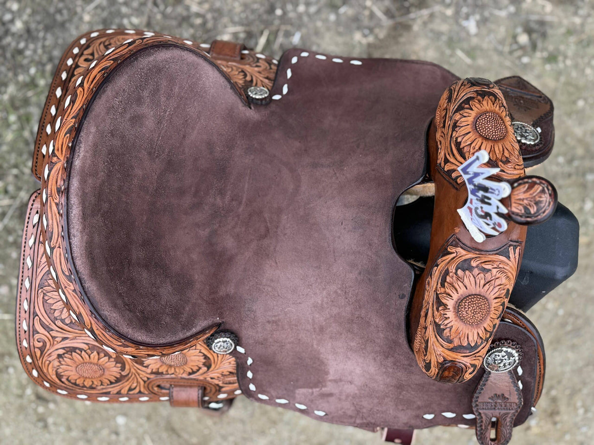 14.5" Barrel Saddle - Sunflower