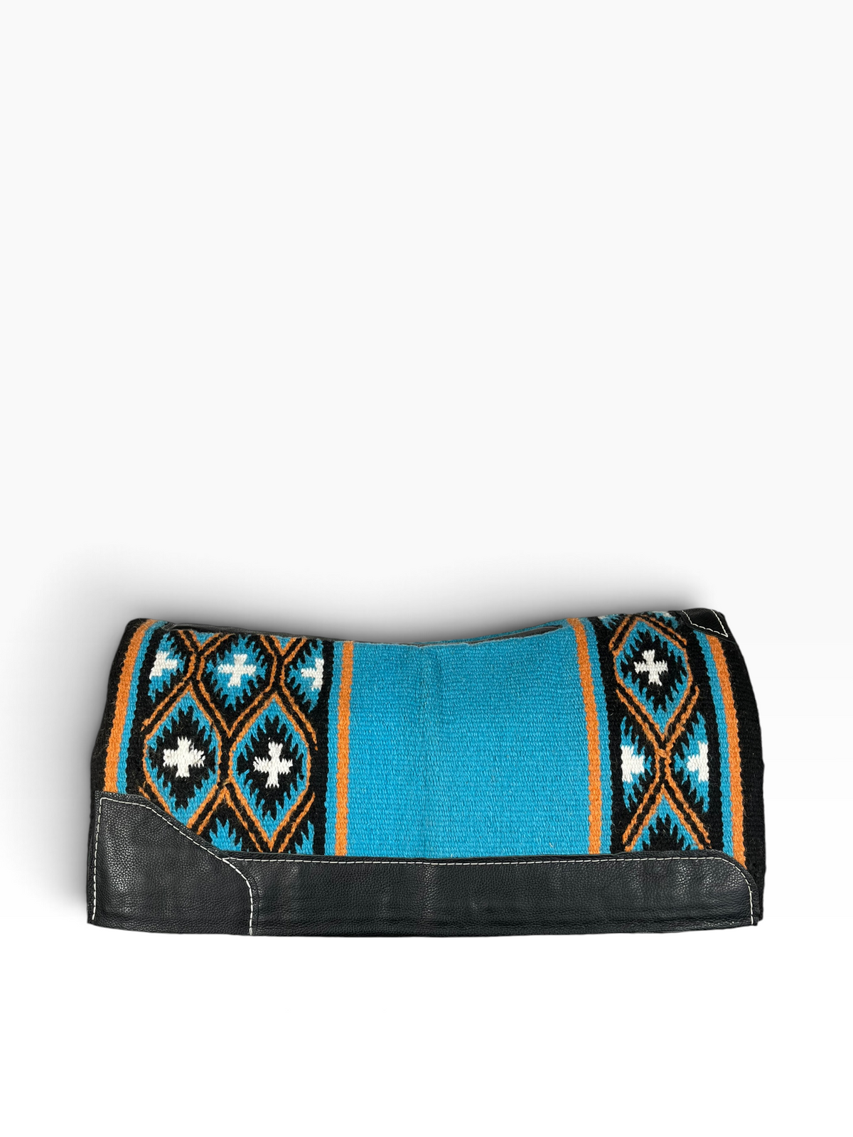 34x36 3/4" Kush *FLEECE* Sequoyah Teal Black Orange White Navajo (#70017)