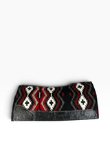 34x36 3/4" OG *FLEECE* Las Cruces Black/Red Navajo (#27361)