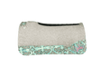 The Kush Gray Saddle Pad with Light Turquoise Laredo Western Leather and Turquoise and Bubblegum Pink Embroidered Crown