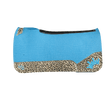 The Kush Turquoise Saddle Pad with Leopard Leather and Turquoise Crown