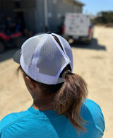 Trucker Hat Black and White Dad Style