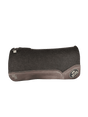 The OG Dark Grey Saddle Pad with Espresso Oiled Cowboy Leather and Gold Best Ever Logo Patch