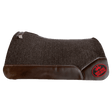 The OG Dark Grey Saddle Pad with Espresso Oiled Cowboy Leather and Red Best Ever Logo Patch