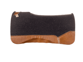 The OG Dark Grey Saddle Pad with Oak Nut Smooth Leather