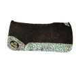 The OG Dark Grey Saddle Pad with Turquoise Floral Leather and a Gold Best Ever Logo Patch