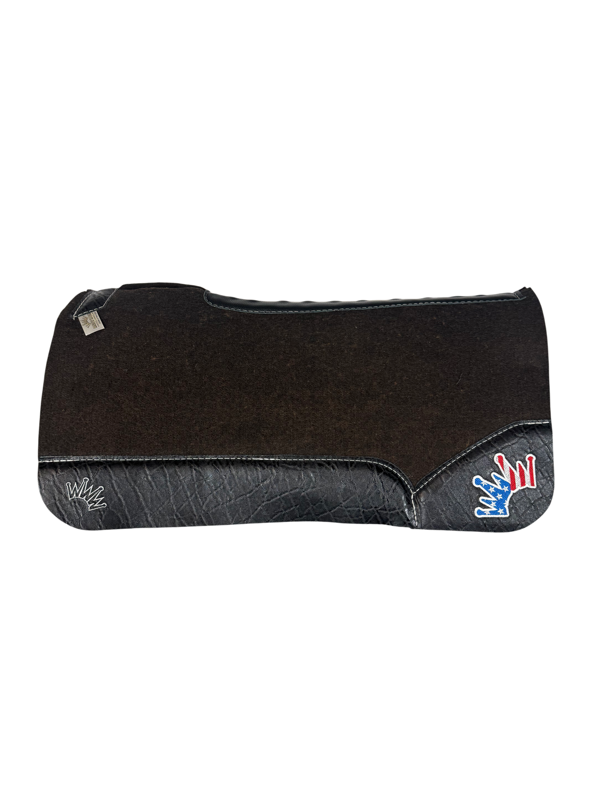 OG Saddle Pad With Black Elephant - Crown in USA Embroidery