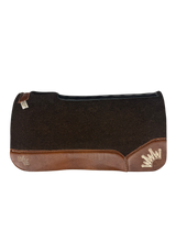 OG Saddle Pad with Oak Nut Leather- Crown in Beige Embroidery