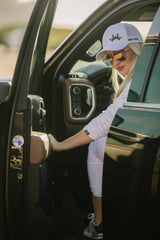 Trucker Hat White Puff Crown