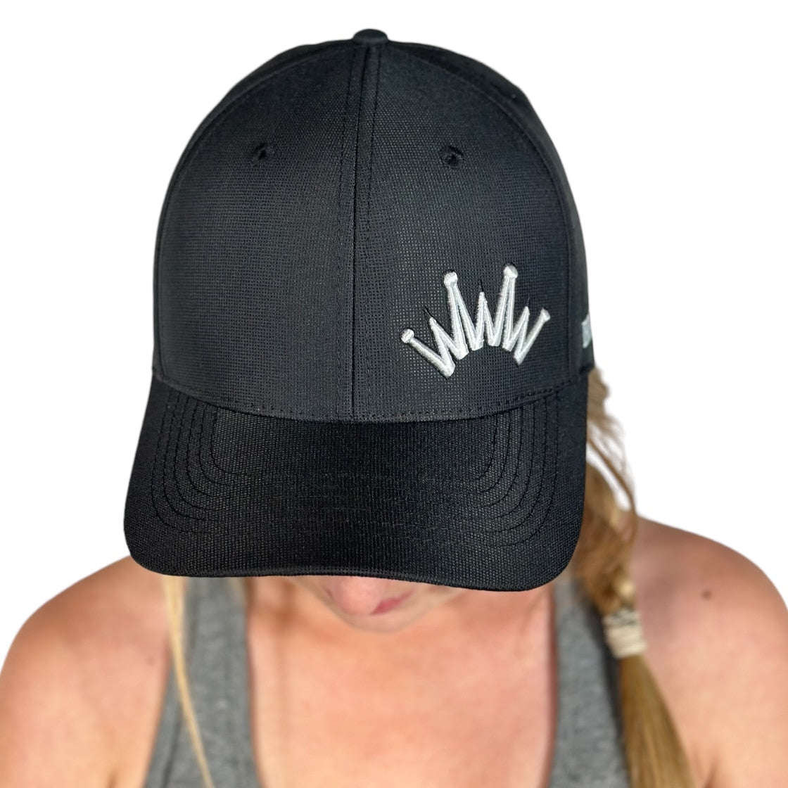 Trucker Hat Black Sport Lasercut Mesh