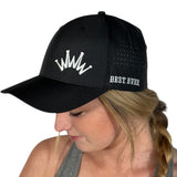 Trucker Hat Black Sport Lasercut Mesh