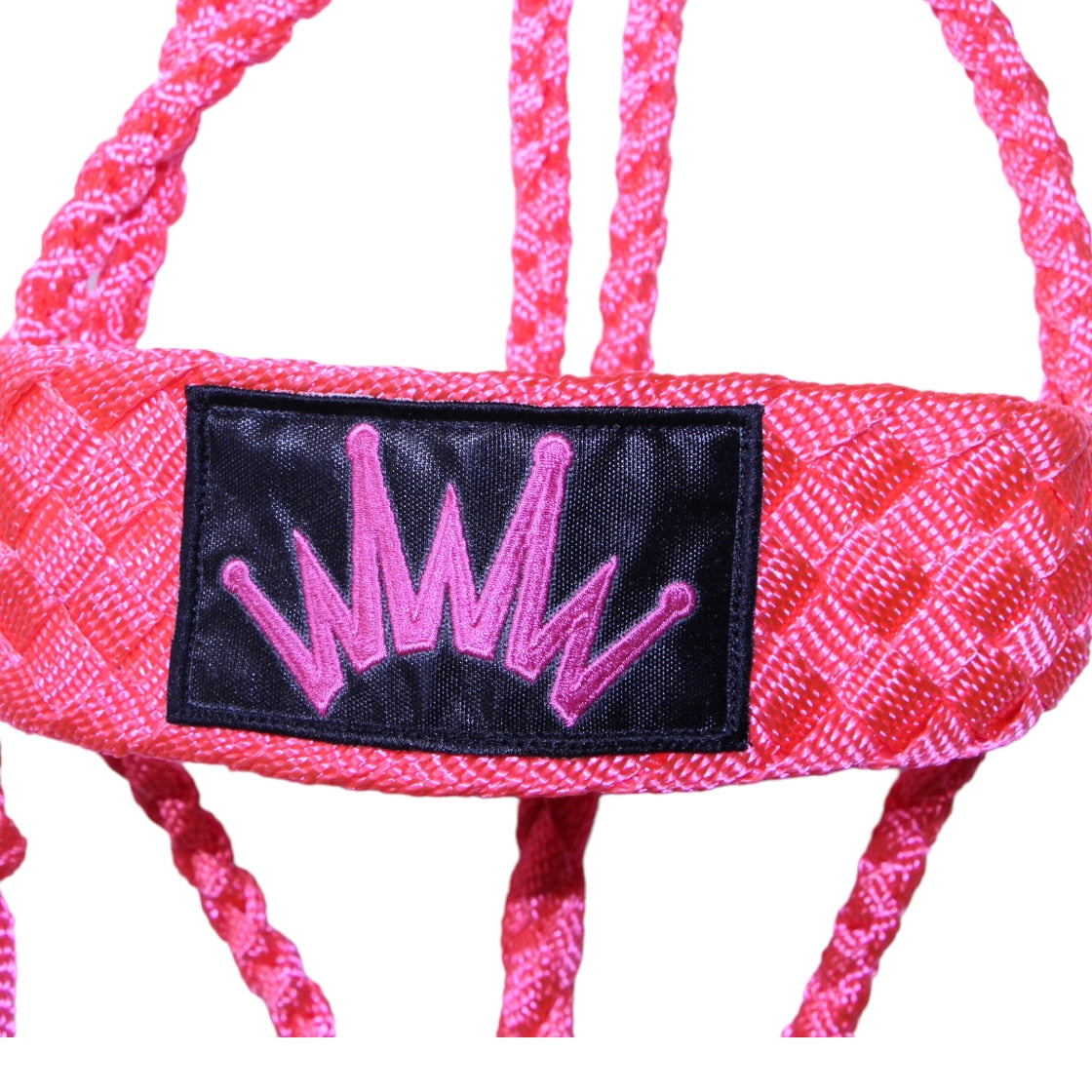 Hot pink mule tape halter