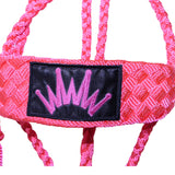 Hot pink mule tape halter