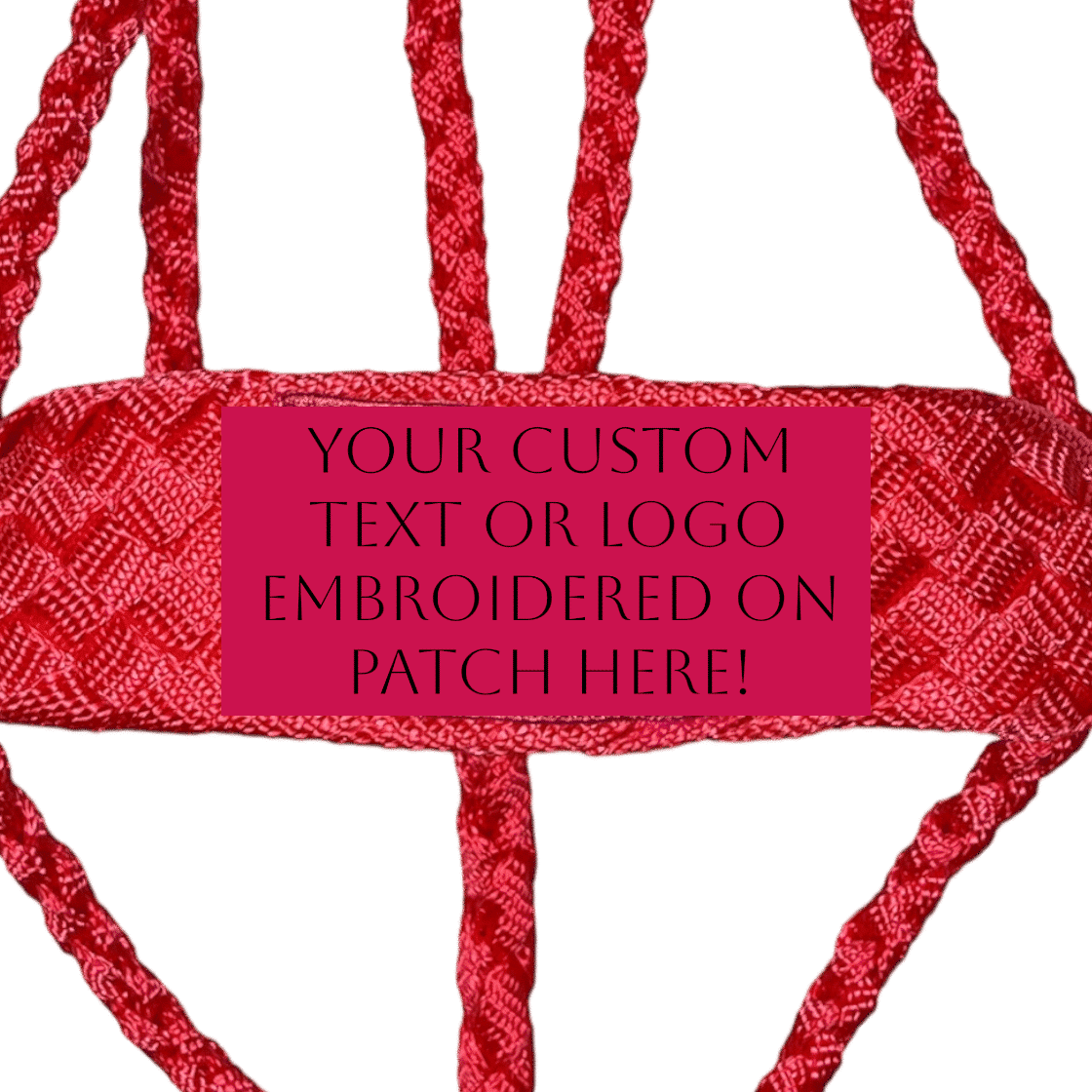 Hot pink black custom mule tape halter