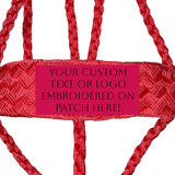 Hot pink black custom mule tape halter