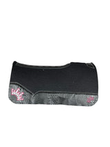 28x28 3/4" Black Kush Gooseneck Contour Wool Saddle Pad (#123844)