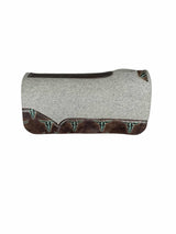 Gray Kush Saddle Pad with Longhorn Turquoise (#124596)