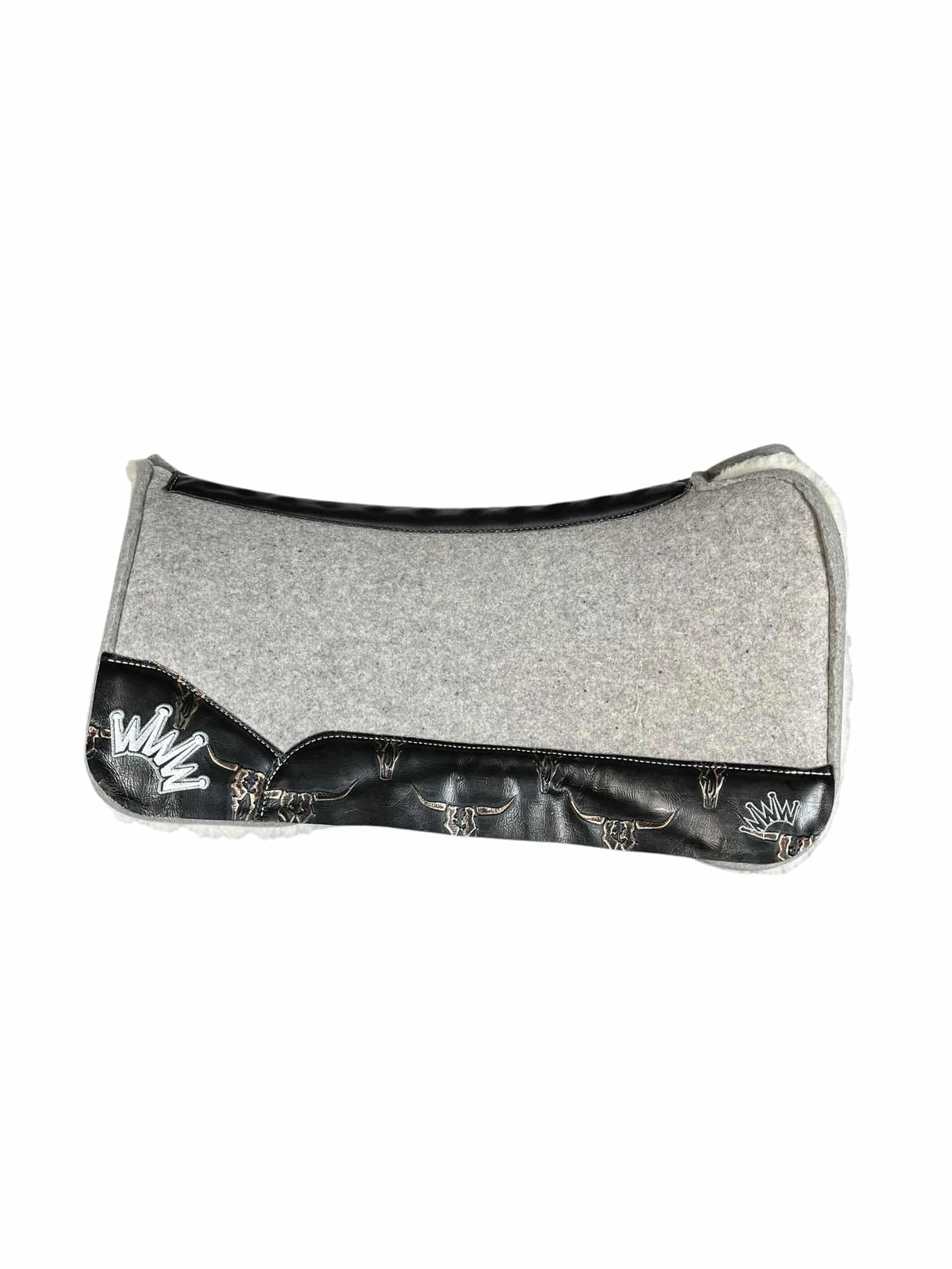 32x32 1" Gray Kush Fleece Open Petite Wither Deep Contour Saddle Pad (#123890)