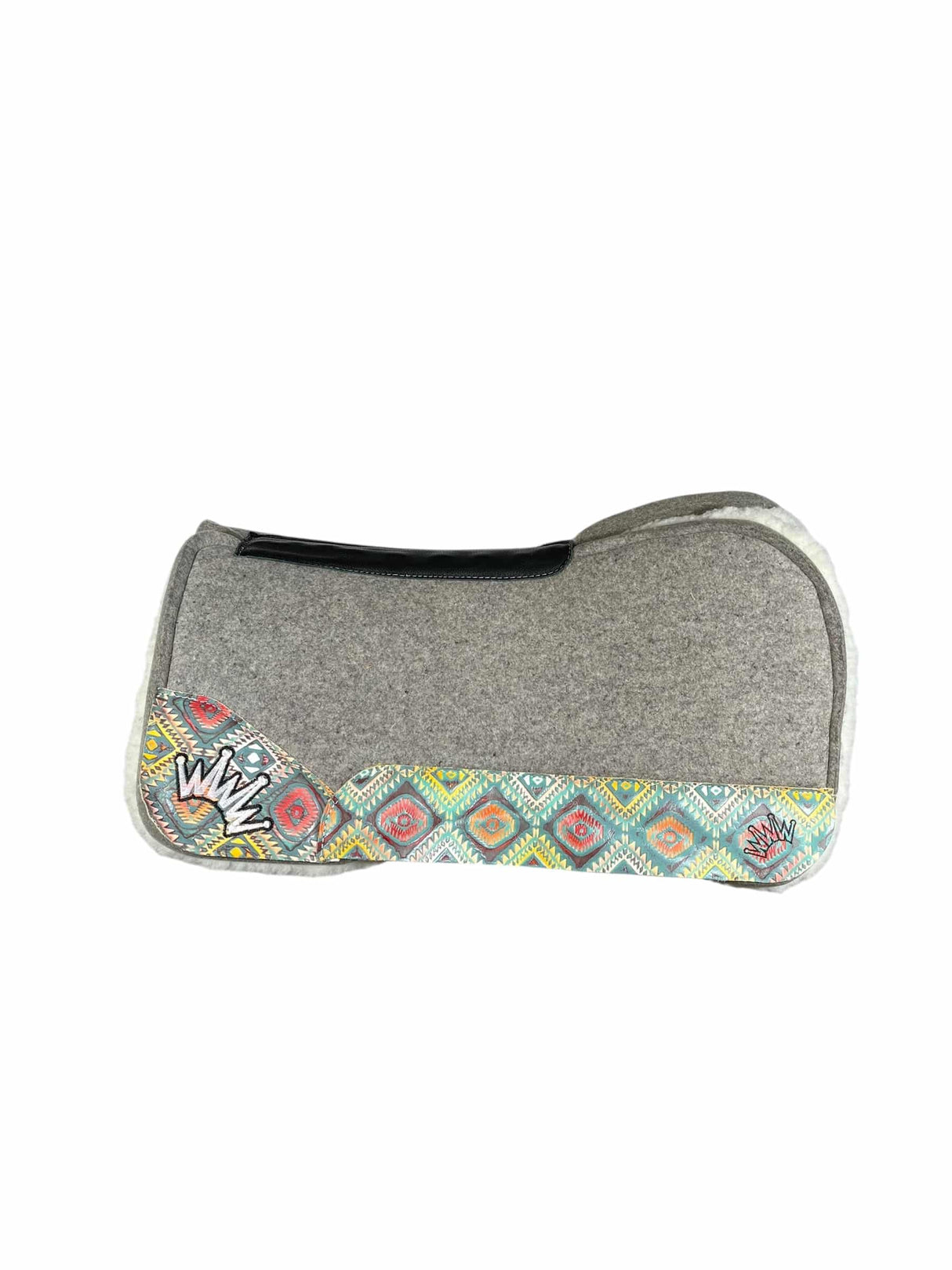 30x30 1" Gray Kush Fleece Open Extended Wither Saddle Pad (#123569)