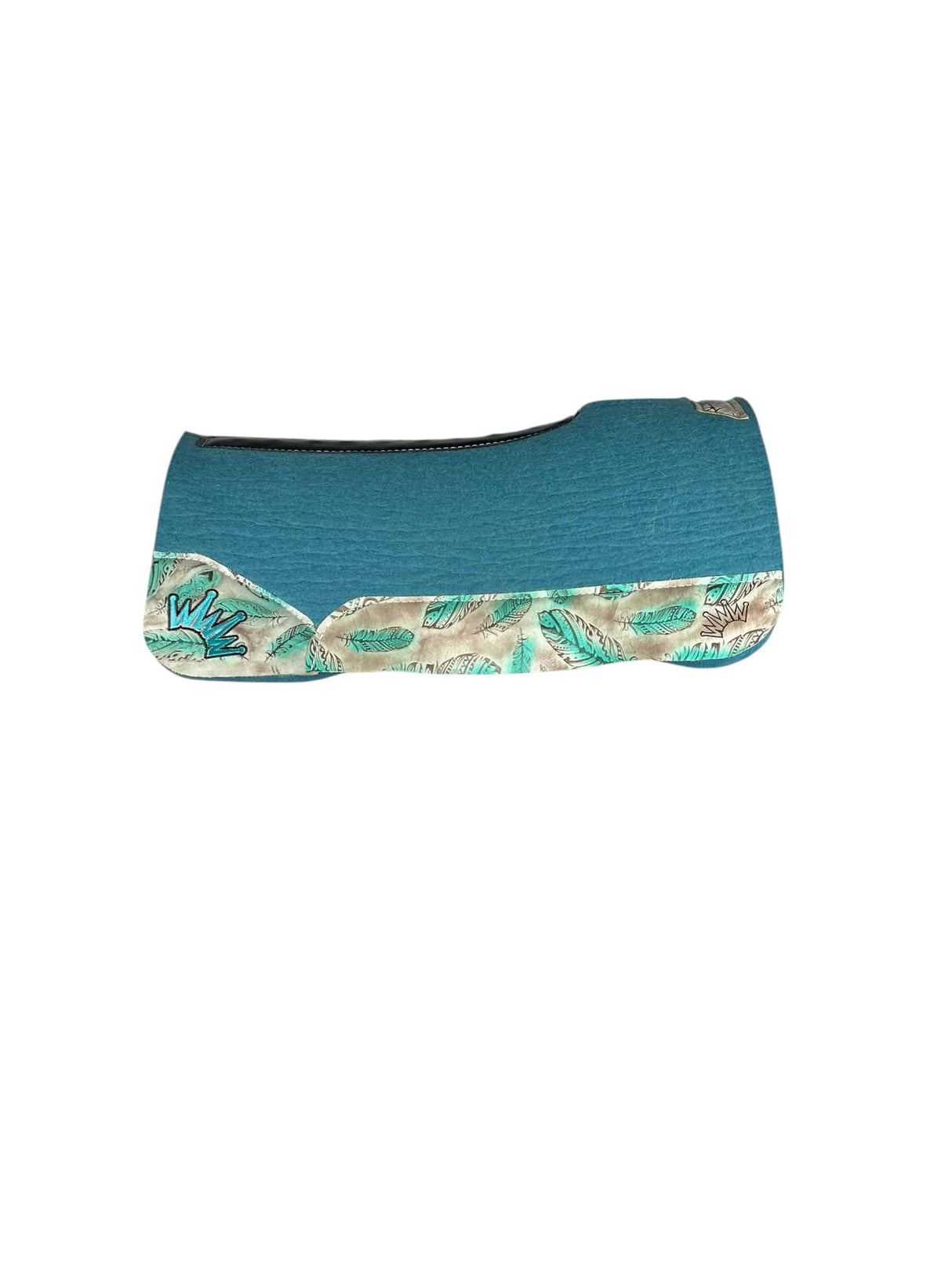 30x30 1" Turquoise Kush Wool Saddle Pad (#133243)