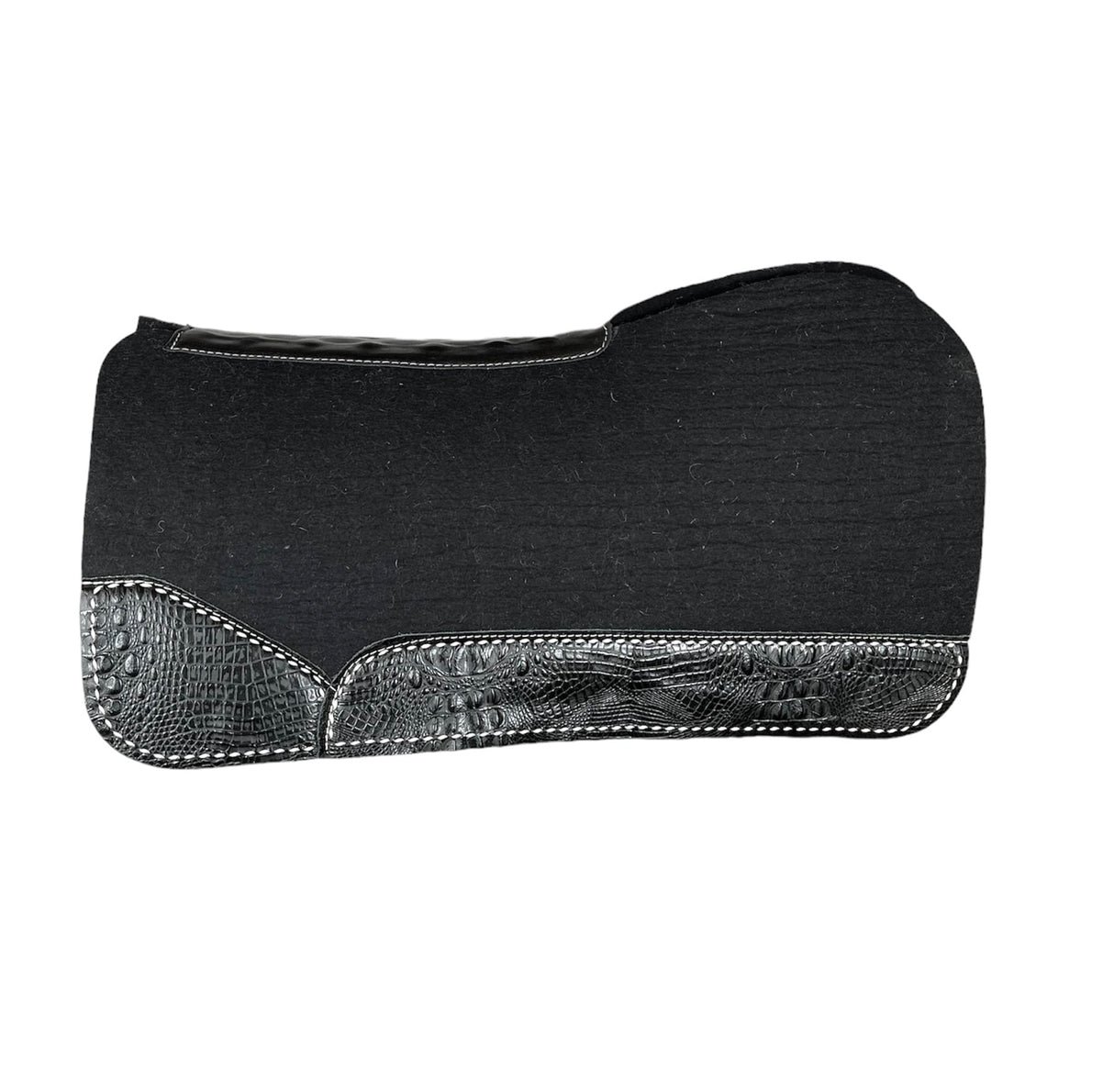 32x32 1.25" Kush Black Wool Extended Open Wither Saddle Pad (#102307)