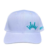 Trucker Hat White Puff Crown