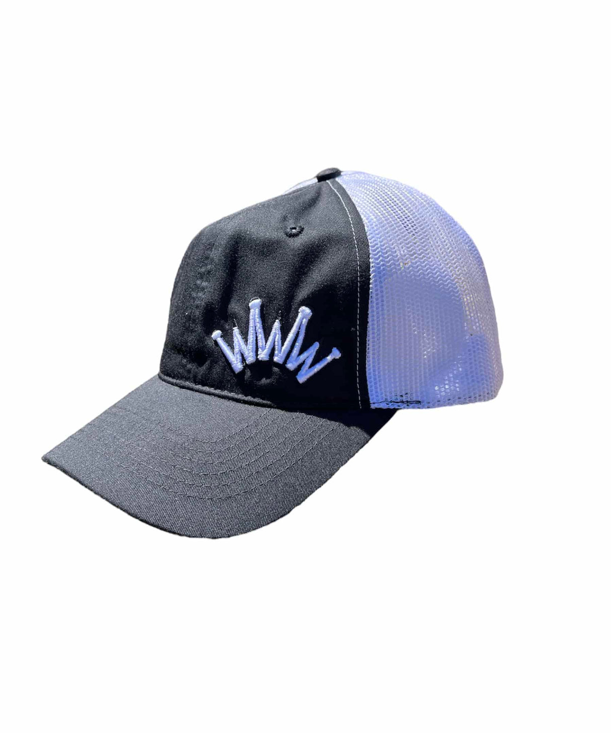 Trucker Hat Black and White Dad Style