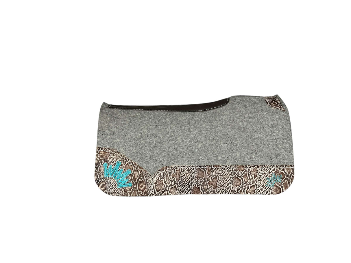 28x28 3/4" Kush Gray Wool Saddle Pad (#111459)