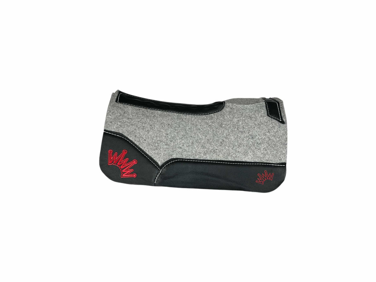 25x25 1" Kush Gray Wool PONY Saddle Pad (#111767)