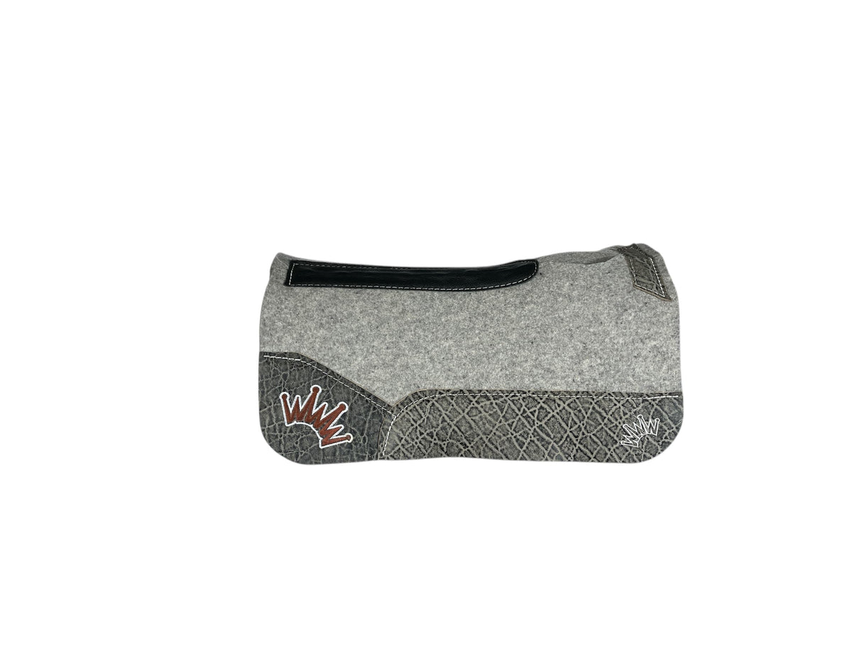 25x25 1" Kush Gray Wool PONY Saddle Pad (#111758)
