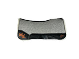 32x32 1" Kush Gray Wool Fleece Deep Contour Saddle Pad (#111796)